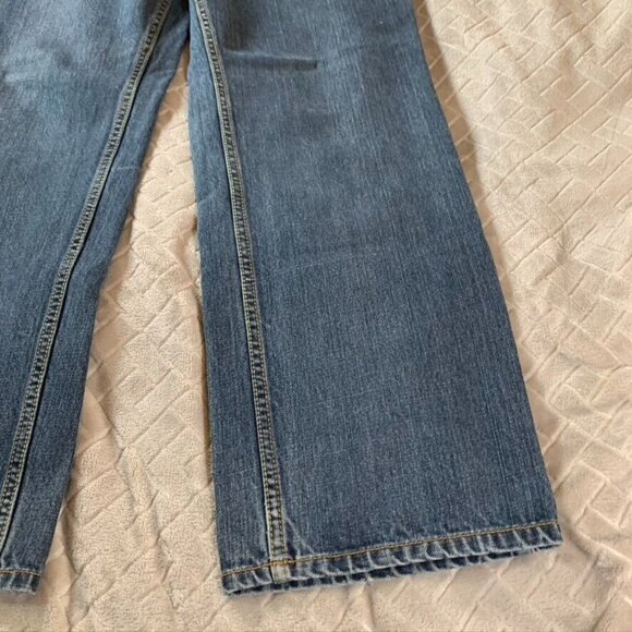 Free World Mens 34x30 Denim Jeans Blue Relaxed Straight Medium Wash 100% Cotton - Picture 4 of 14